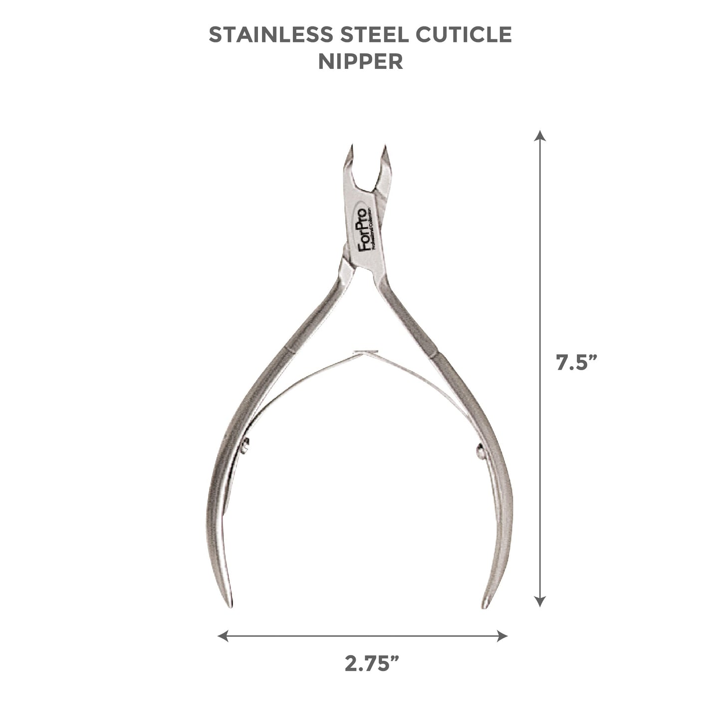 ForPro Professional Collection Cobalt Cuticle Nipper, Stainless Steel Cuticle Nipper for Trimming Cuticles and Hangnails, ¼ Jaw