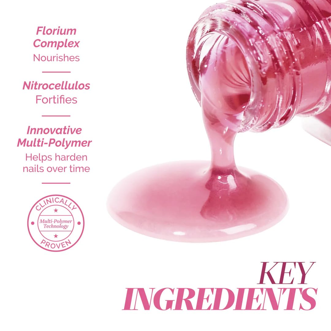 LONDONTOWN Sheer Strength Nail Blush - 2-in-1 Tinted Nail Hardener and glow booster Strengthening Treatment With Jelly Finish, Hibiscus, 0.40fl oz Beauty and Personal Care LONDONTOWN