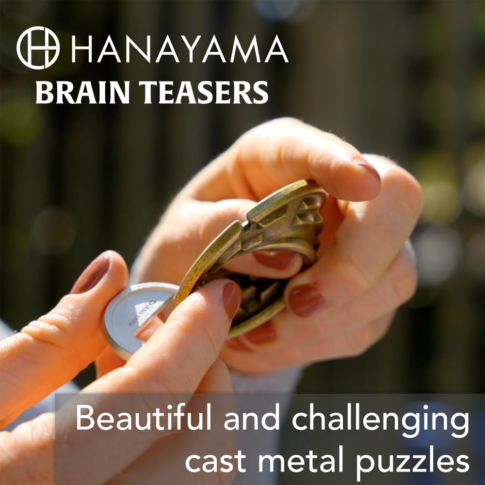 BePuzzled |Cylinder Hanayama Metal Brainteaser Puzzle Mensa Rated Level 4, for Ages 12 and Up
