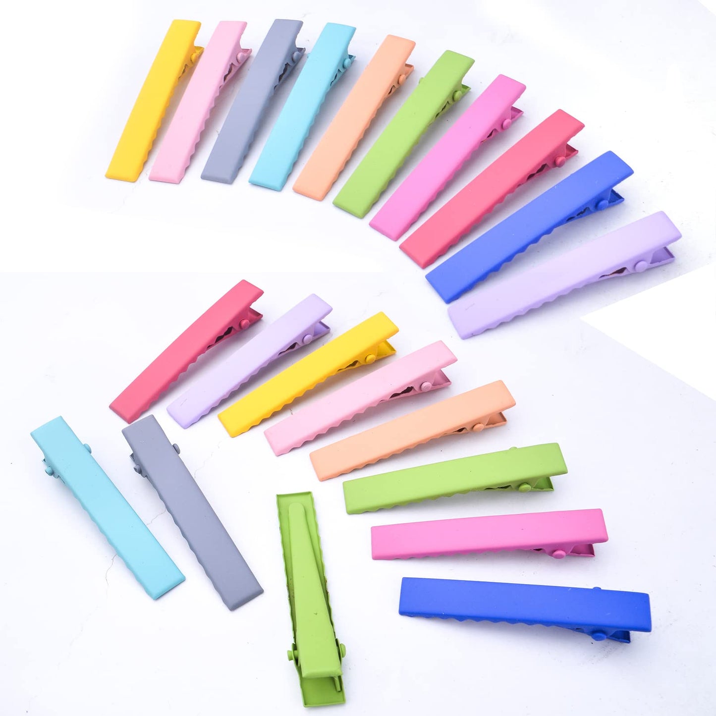 50pcs 10 Colors Alligator Hair Clips Metal Duck Bill Hairclips Single Prong Non-slip Hair Barrette Sectioning Hairpins for Women Salon Styling DIY