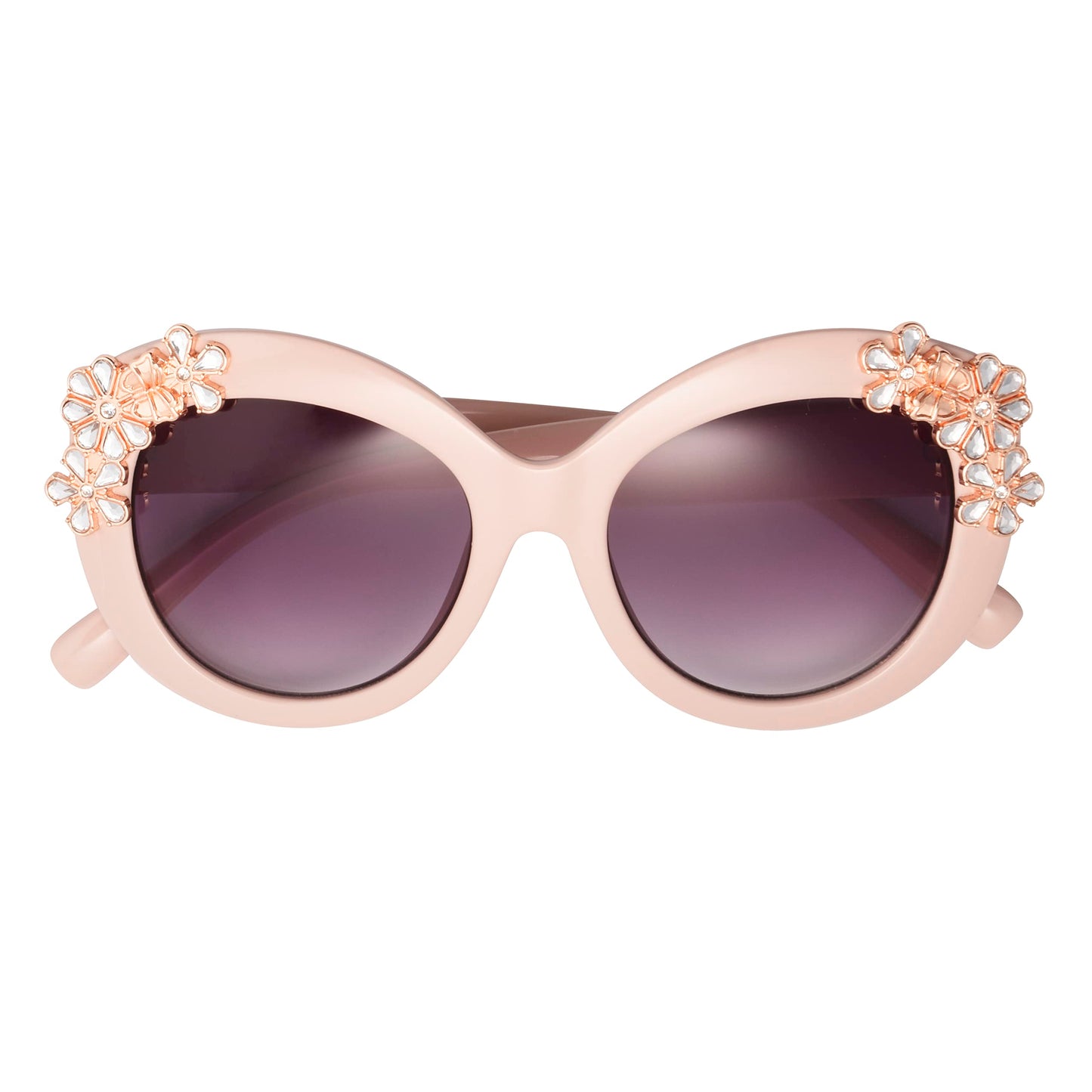 Betsey Johnson Women's Garden Party Sunglasses Round, Pink, 141 mm