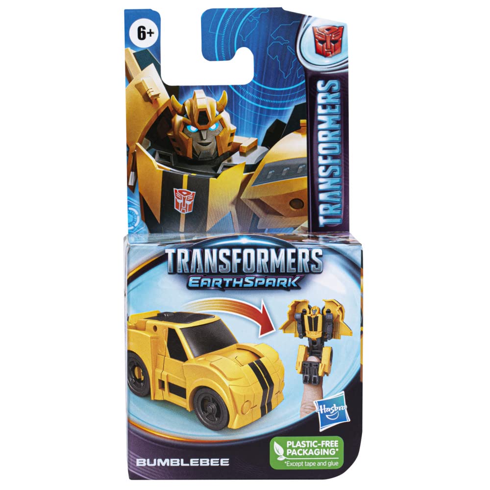 Transformers EarthSpark 6cm Tacticon Bumblebee Figure Robot Toy for Kids Age 6+
