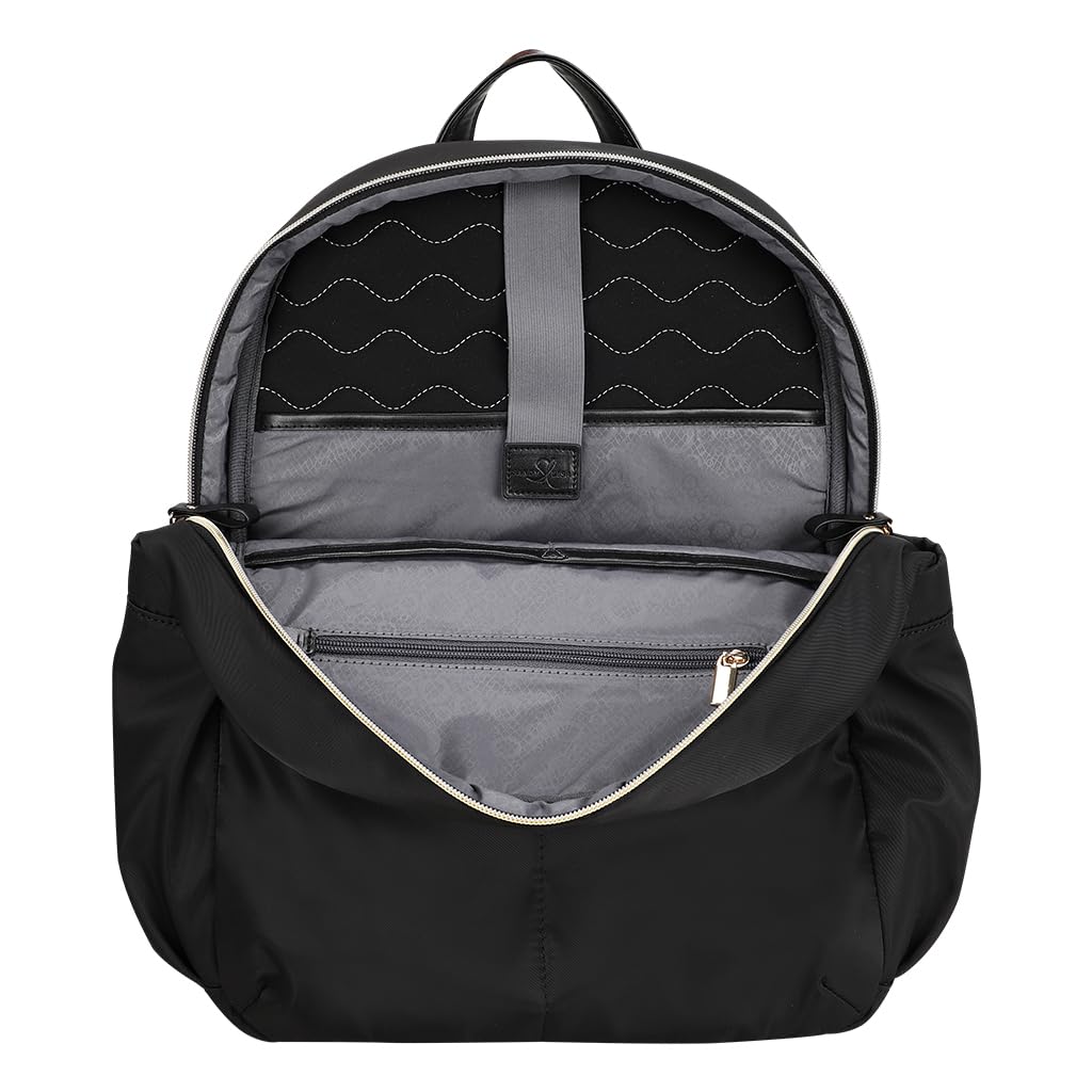 SANDY LISA Laguna Women's Backpack | Travel and Work Laptop Backpack | College and Working Professional | Fits 14" Laptop | Black