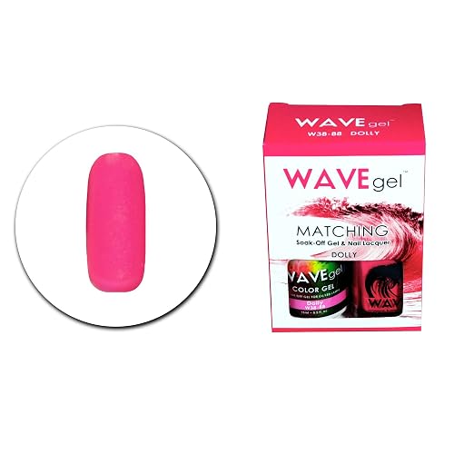 WAVEGEL Soak-0ff Gel & Nail Lacquer Matching Duo Set - Dolly - W3888-3888 I 0.5 Oz Beauty & Personal Care WAVE gel