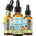 Botanical Beauty French PLUM KERNEL OIL 100% Pure Natural Virgin Unrefined Cold Pressed Carrier Oil 0.33 oz- 10 ml for Face, Skin, Hair, Lips, Nails.