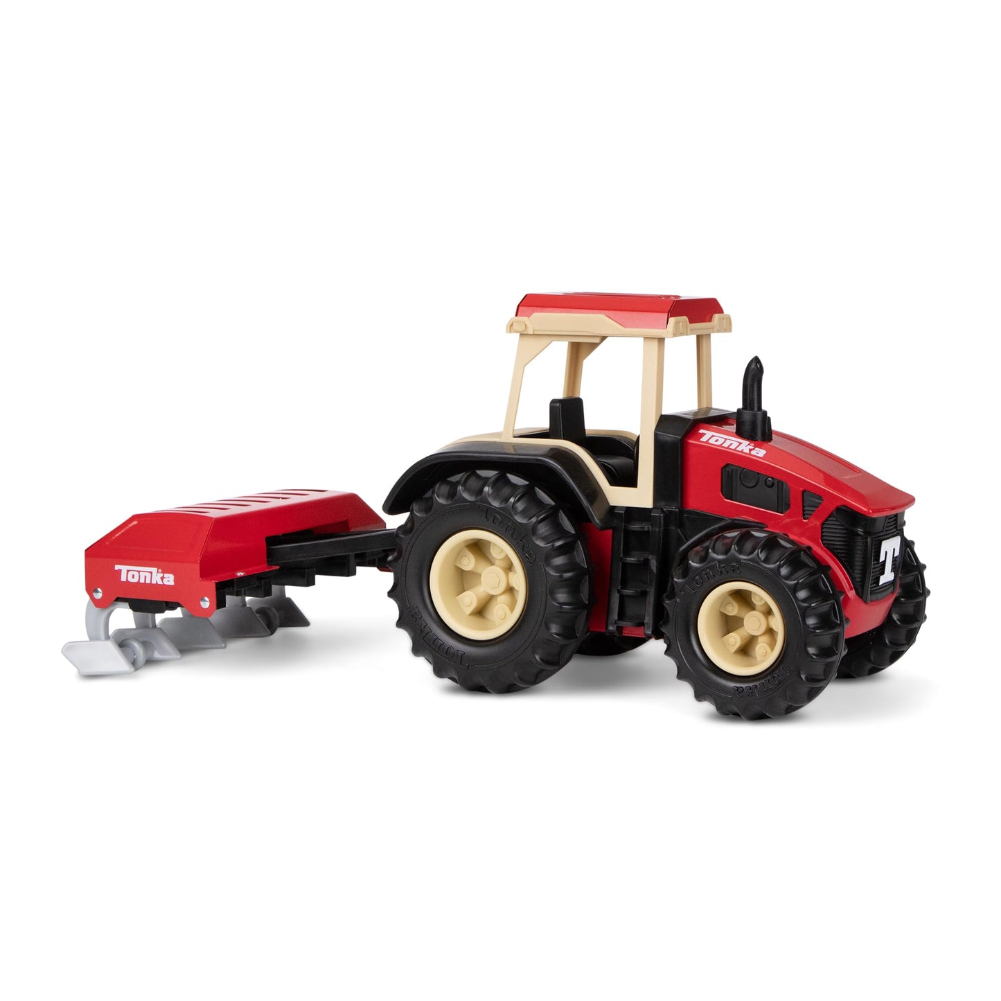 Tonka Steel Classics, Farm Tractor & Plow- Made with Steel & Sturdy Plastic, Red Toy Truck, Boys and Girls, Toddlers Ages 3+, Farm Truck, Toddlers,…