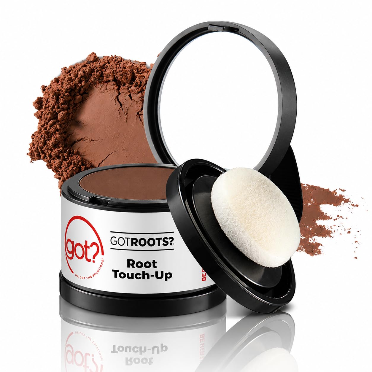 Got? Roots - Temporary Thinning & Gray Hair Cover Up with Pigment Infused Binding Powder for Auburn Hair - Root Touch Up, Brow Filler & Hairline