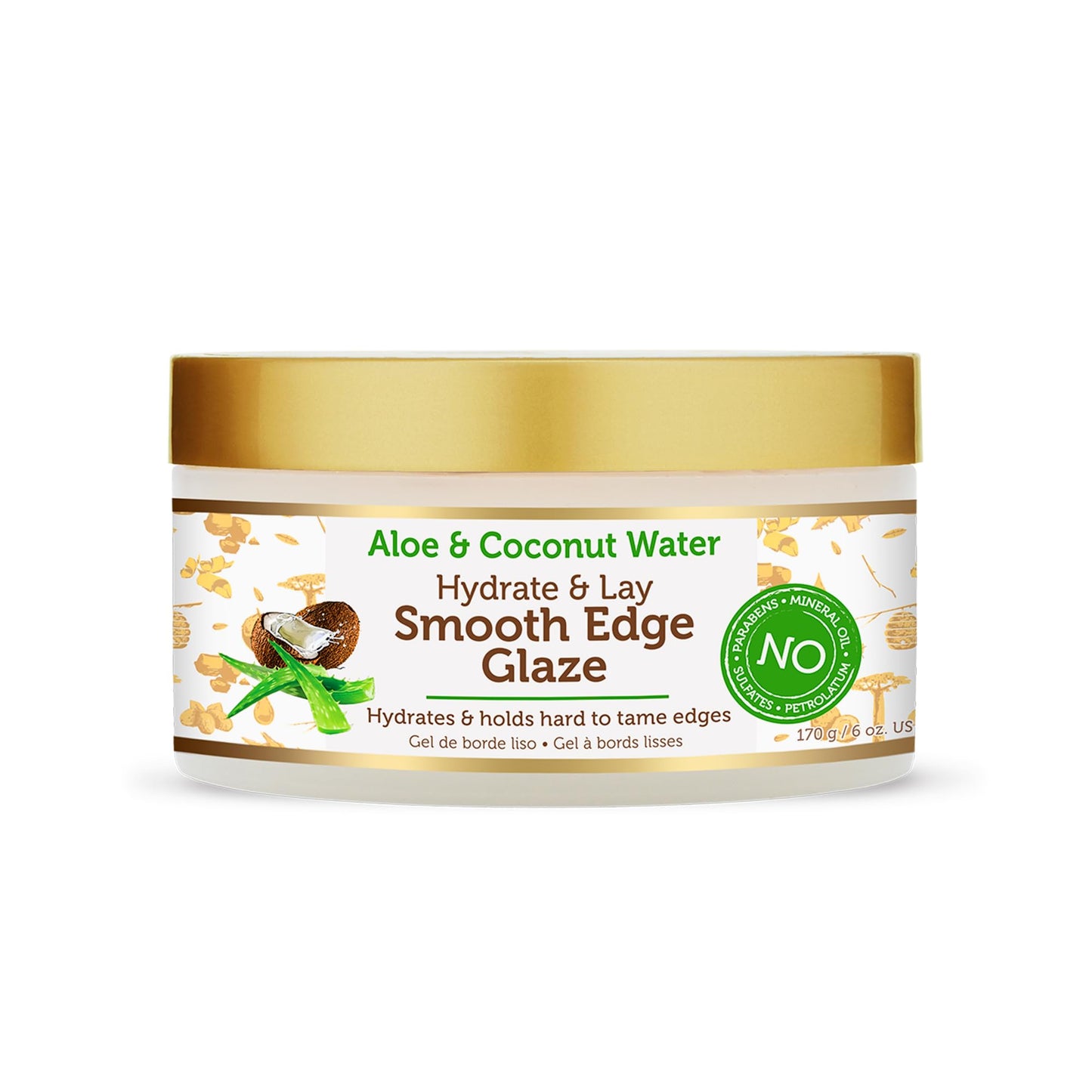 African Pride Moisture Miracle Smooth Edge Glaze - Maximum Edge Control & Hydration, Non-Flaking Edge Gel | Natural Ingredients, Coconut & Aloe Water