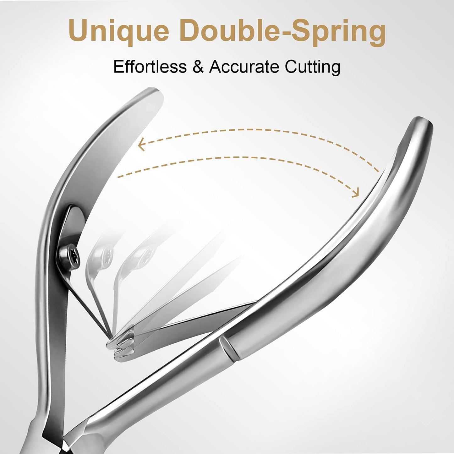 Cuticle Trimmer with Cuticle Pusher - Easkep Cuticle Remover Cuticle Nipper Professional Stainless Steel Cuticle Cutter Clipper Pedicure Manicure