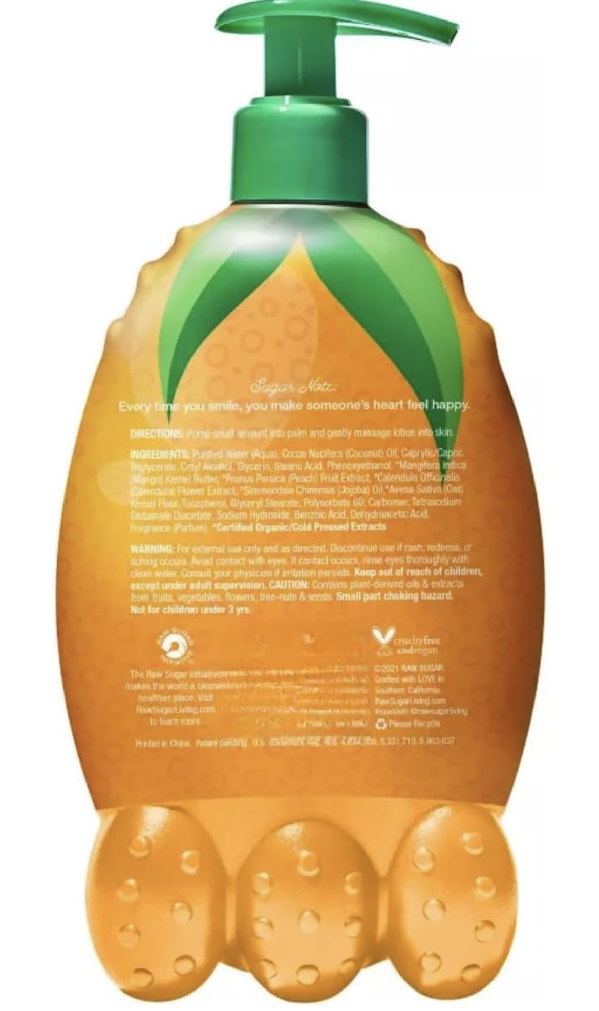 Raw Sugar Kids Hand & Body Lotion, Mango Scent Pack, 12 fl oz