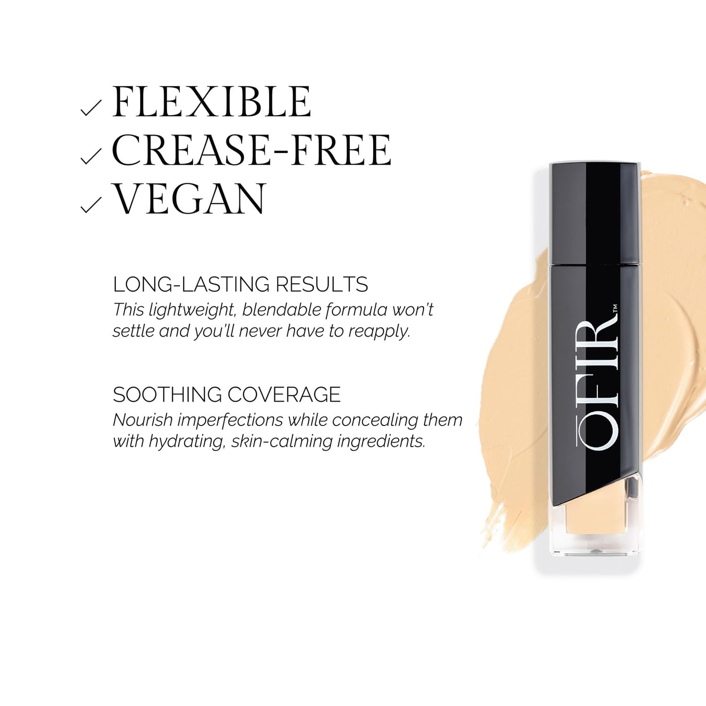 OFIR Perfected Weightless Concealer | Porous Coverage Blends for Smooth Finish | Covers Dark Circles Vegan Concealer | Botanical Formula Soothes