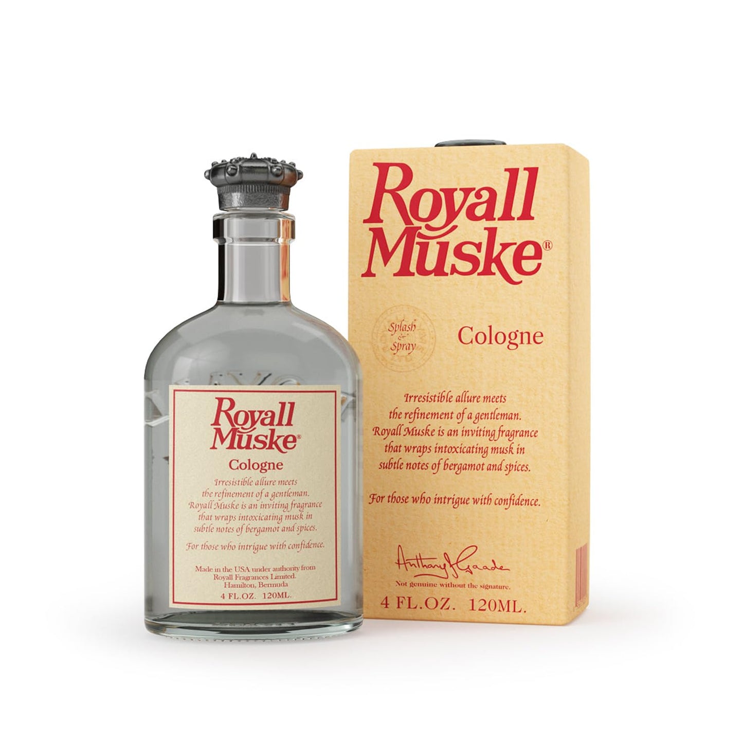 Royall Muske Cologne, Classic Aftershave Scent for Men with Bay Rum, Royal Lyme Fine Perfume, Fragrance Gift, Masculine Grooming Spray, Timeless Men’s