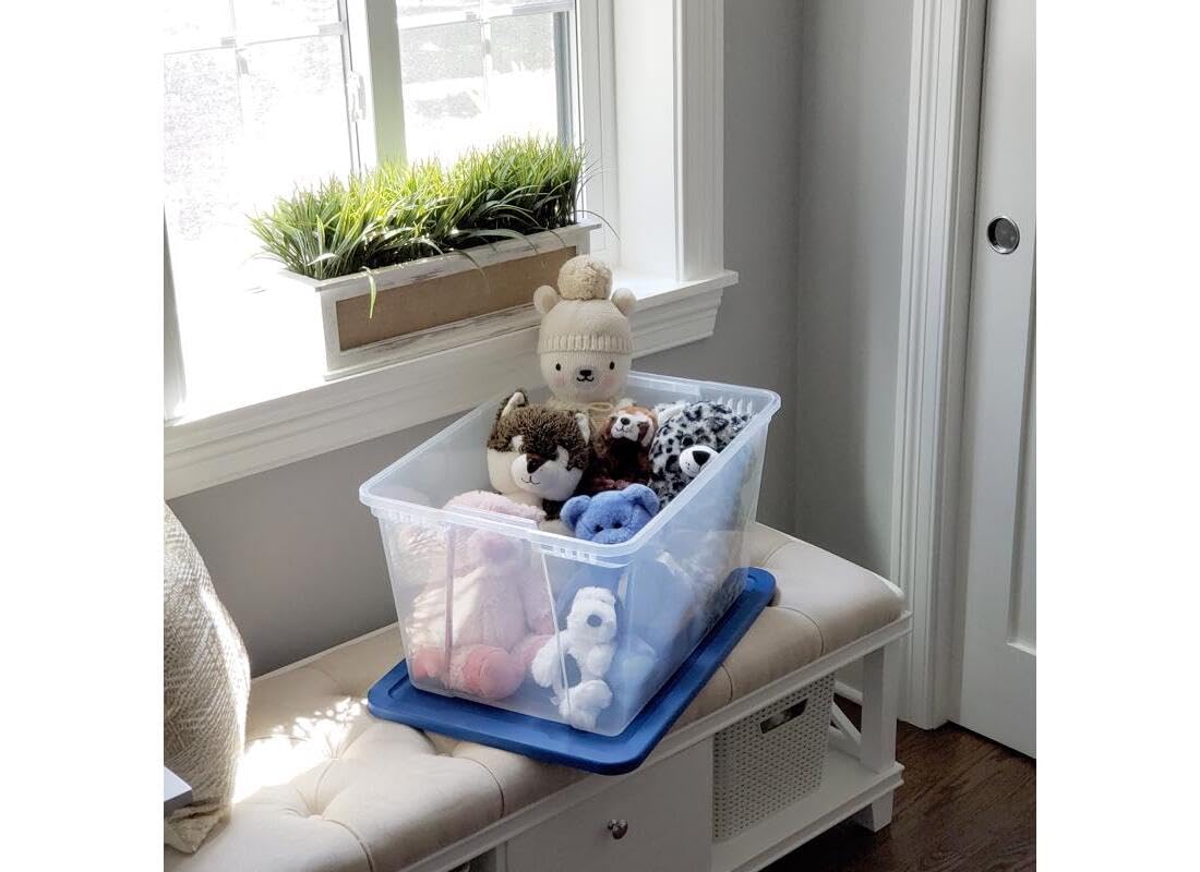 56Qt Clear Storage Tote