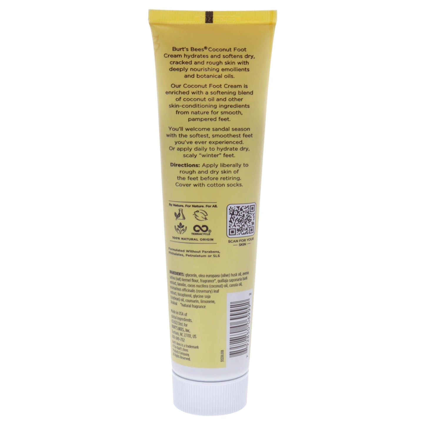 Burt's Bees Foot Creme, Coconut, 4.34 Ounce