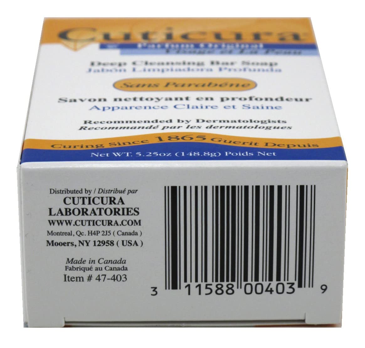 Cuticura Deep Cleansing Bar Soap Original 5.25 Ounce (Pack of 3)