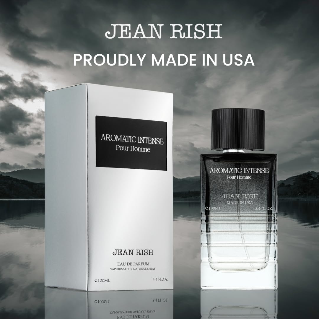 Jean Rish Aromatic Intense Perfume for Men Eau De Parfum, Long-Lasting Luxury Fragrance, Made In USA - Ginger, Bergamot, Lemon, Cedar Scent - 100ml Beauty & Personal Care Jean Rish