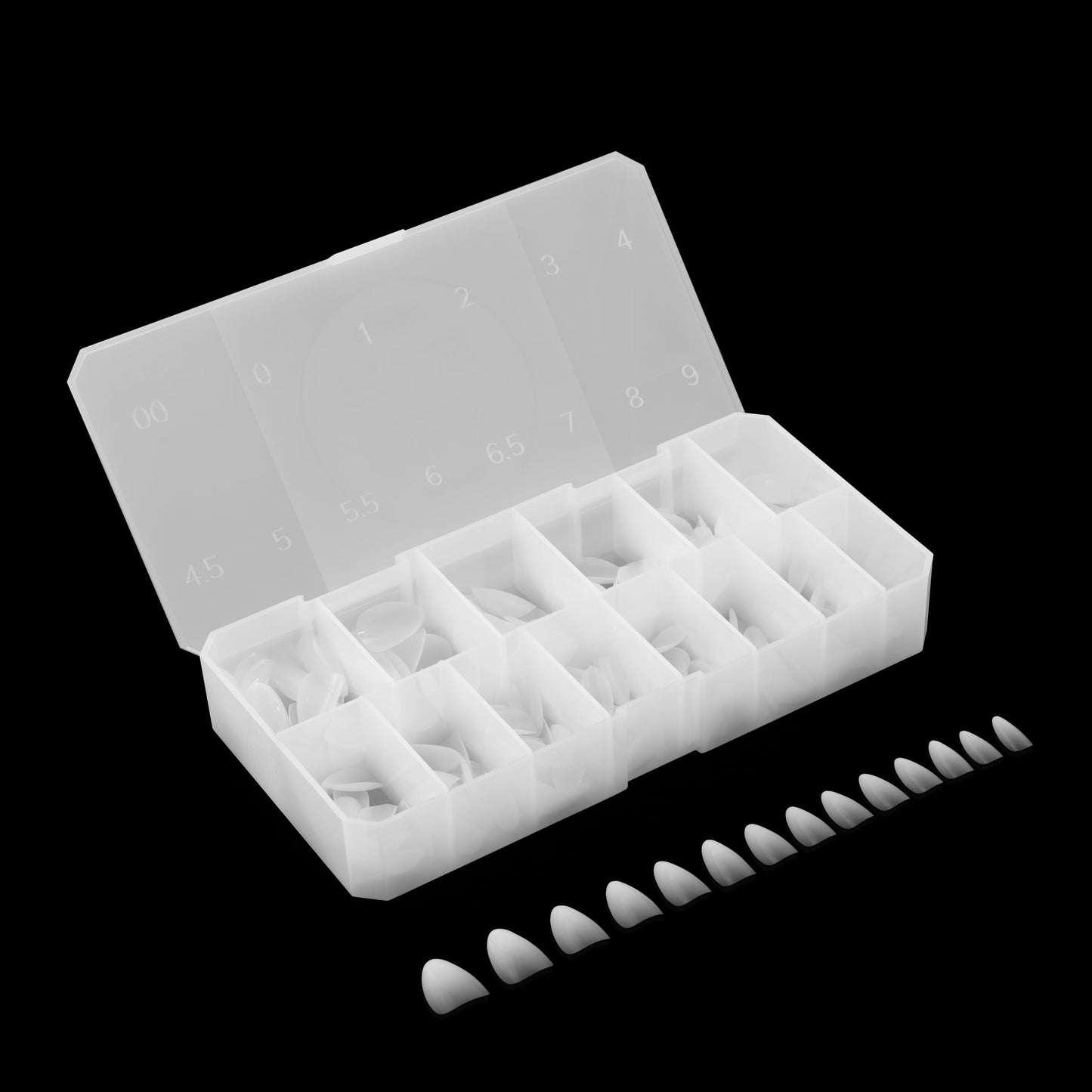 Apres Ombre Gel-X® Box of Nail Tips, 14 Sizes 00-9, Premium Quality (Natural Almond Short, 210 Count) Beauty & Personal Care APRÉS