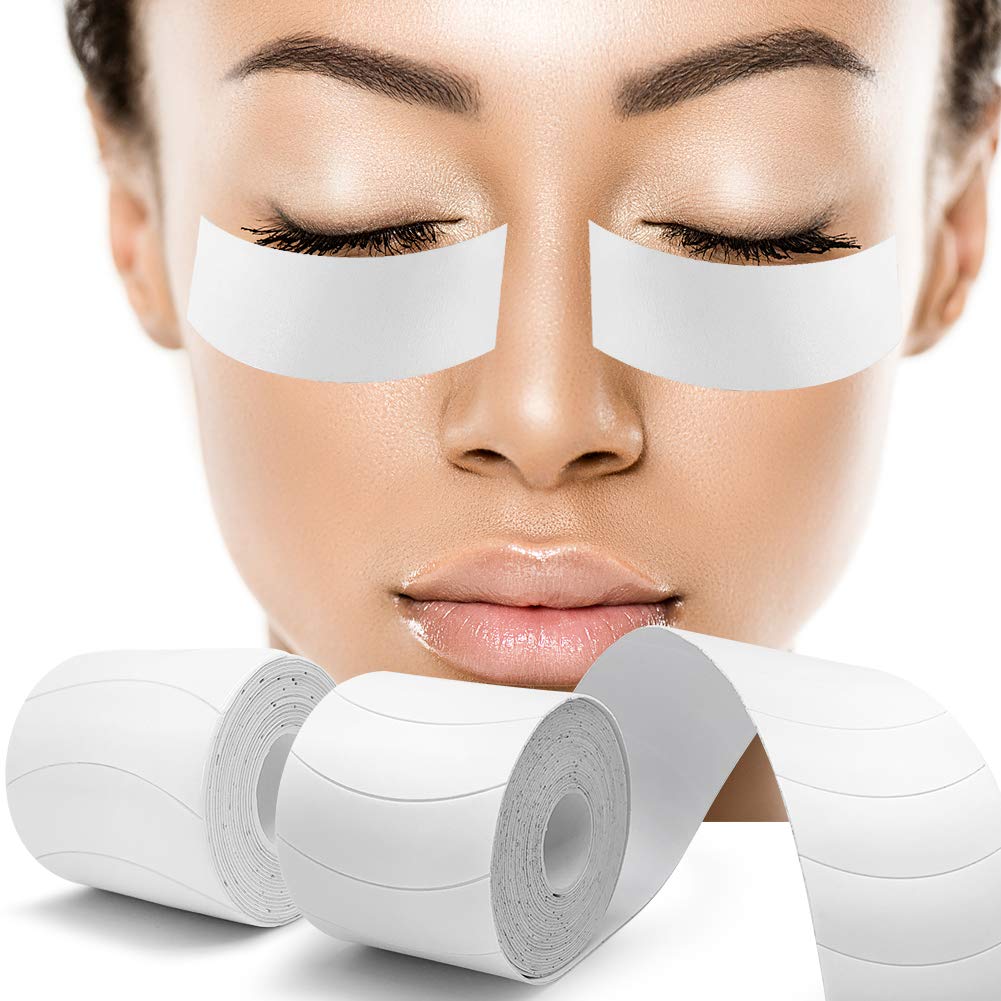 Foam Eye Pads Lash Extensions - Akissos 110 PCS Pre Cut Medical Foam Tape Under Eye Pads Eyelash Extension Supplies Beauty Tools Lint Free