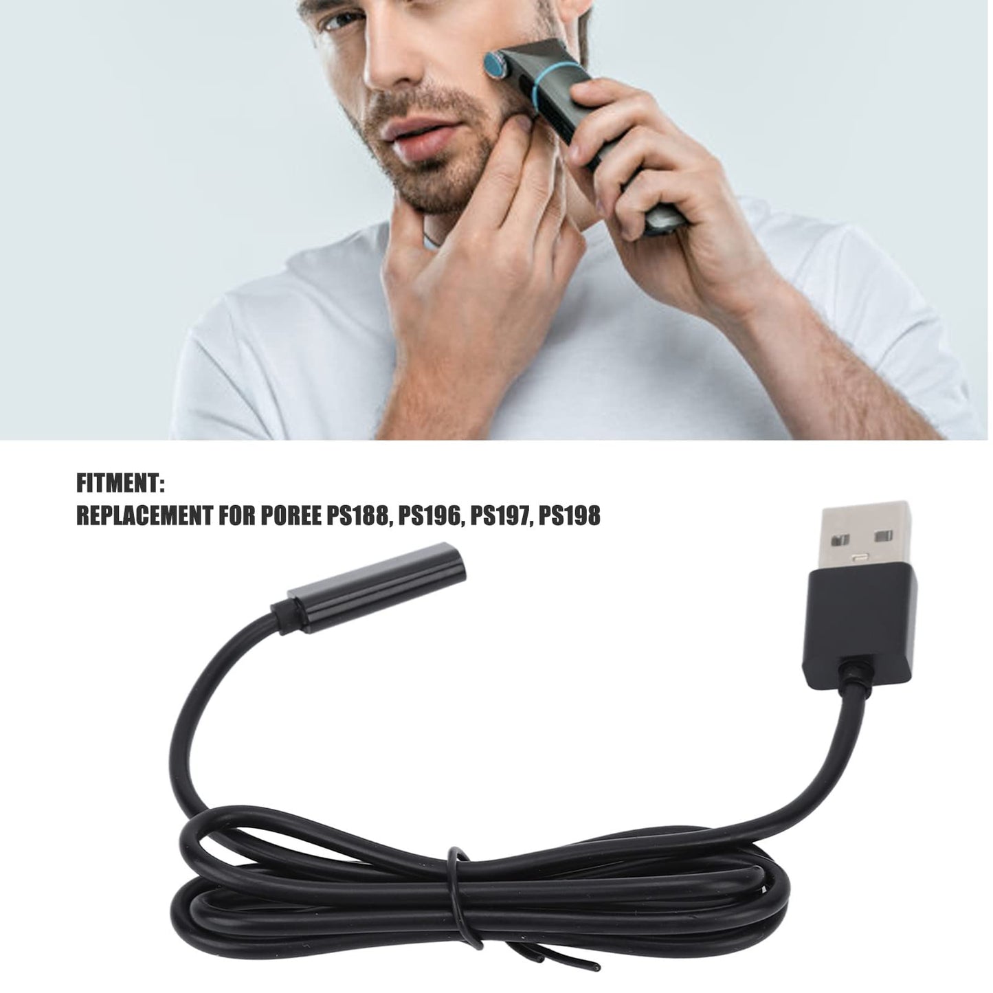 One Blade Haver Charger Cord Fit for PS188 PS196 PS197 PS198 Electric Shaver , Beard Trimmer Charging Cord Electric Shaver Power Adapter Supply Beauty and Personal Care YUYTE
