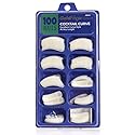 Gold Finger 100 Acrylic Plain Nails (1 PACK, Cocktail Curve)