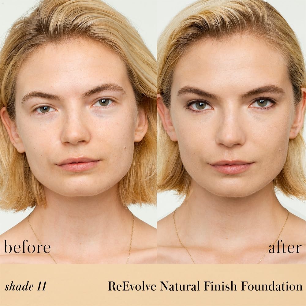 RMS Beauty ReEvolve Natural Finish Liquid Foundation - Lightweight, Hydrating, Buildable Coverage for Medium Skin Tone Evenness, Nourishing