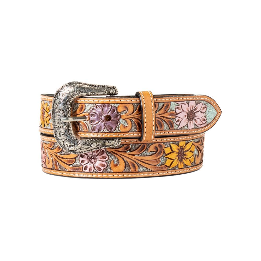 ARIAT Women's Western Sunflower and Daisy Belt, Multicolored, X-Large