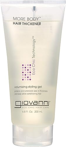 GIOVANNI COSMETICS More Body Hair Thickener Volumizing Styling GEL - More Body And Thickness Exactly Where You Need It And Want It (6.8 Ounce/200