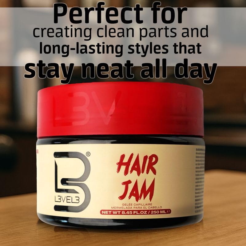 L3 Level 3 Hair Braiding Jam - Lock In Moisture While You Style - Frizz Control Braid Gel for all Hair Types