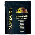 Schizandu Organics Bentonite Indian Aztec Healing Clay, Vegan 100% Pure Detox Powder | 3 Lbs | ToxinFree, Use for Beauty Masks, Detoxifying Baths