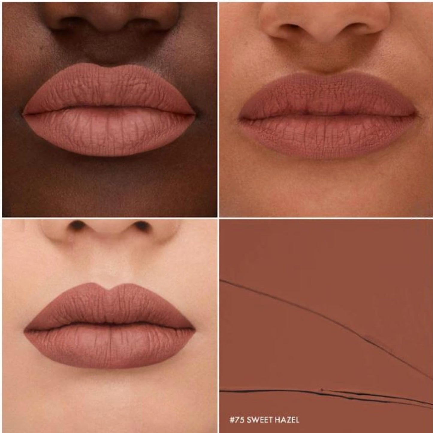 SEPHORA Favorites Cream Lip Stain Matte Liquid Lipstick - 75 Sweet Hazel (matte warm brown) - 0.16 fl oz / 5 mL