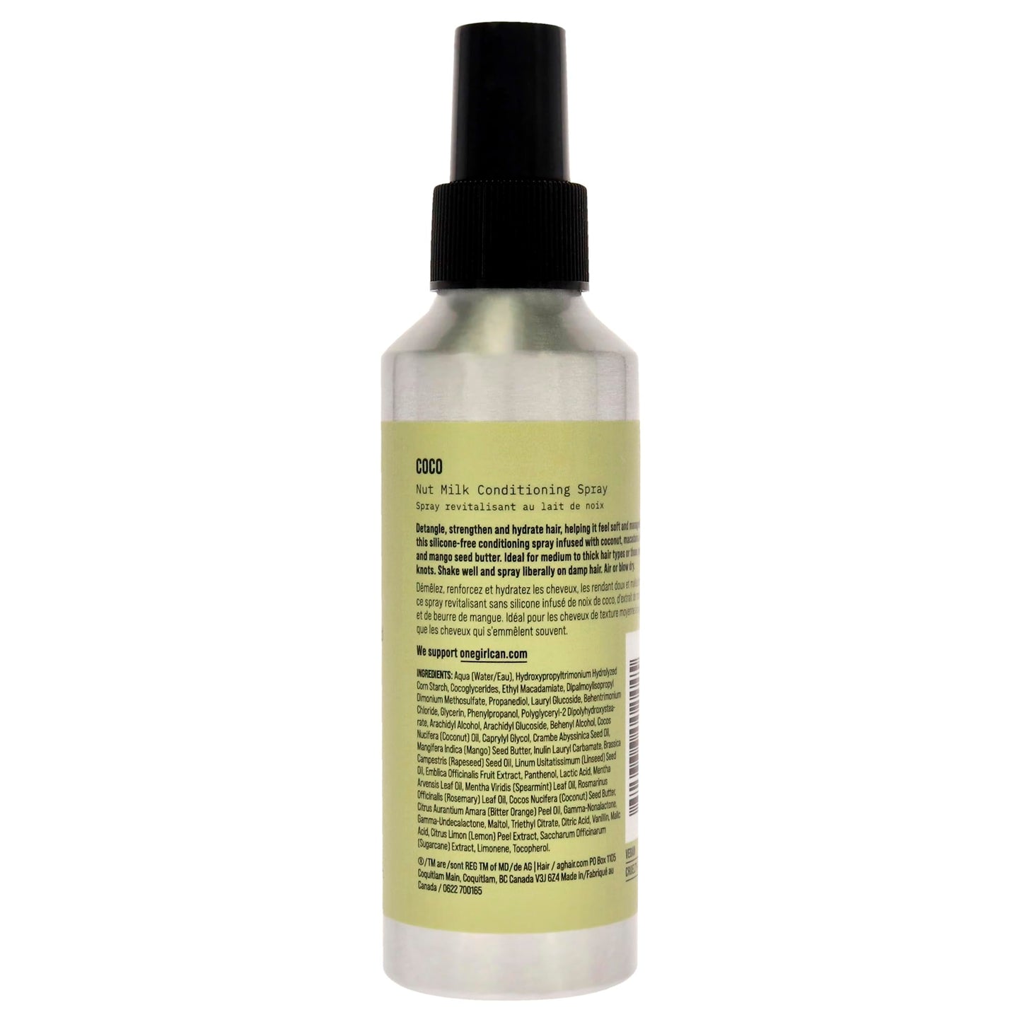 AG Hair Natural Coco Nut Milk Conditioning Spray, 5 Fl Oz