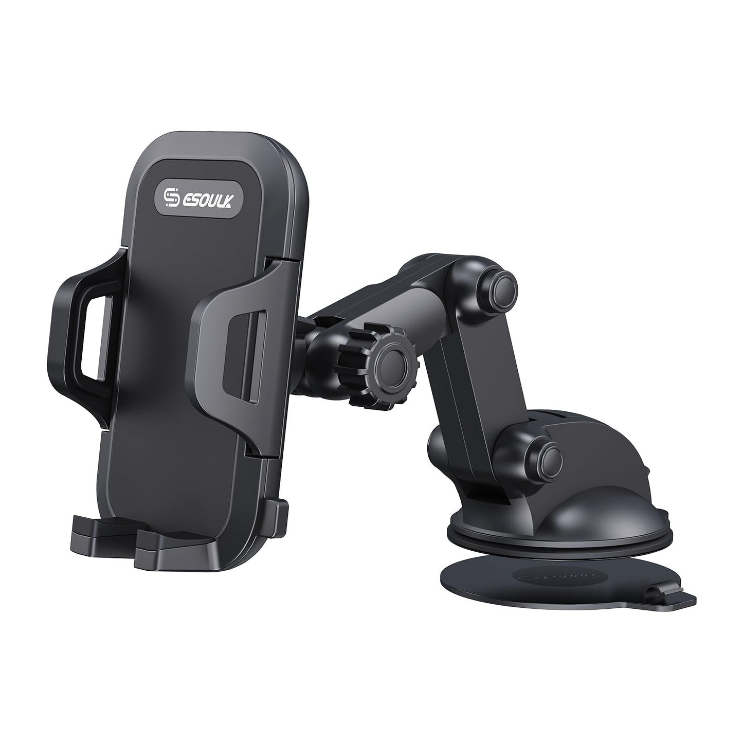 Esoulk Heavy Duty Car Phone Holder with Suction Cup for Windshield, Window, Dashboard Universal Cradle Mount Fits Most Auto Truck Holds iPhone GPS…