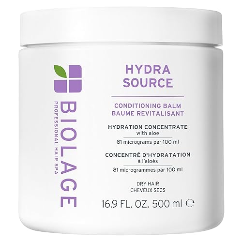 Biolage Hydra Source Conditioning Balm - Moisturizes, Detangles & Adds Softness, For Dry Hair, Infused with Fermented Aloe & Micro-Filtered Hyaluronic