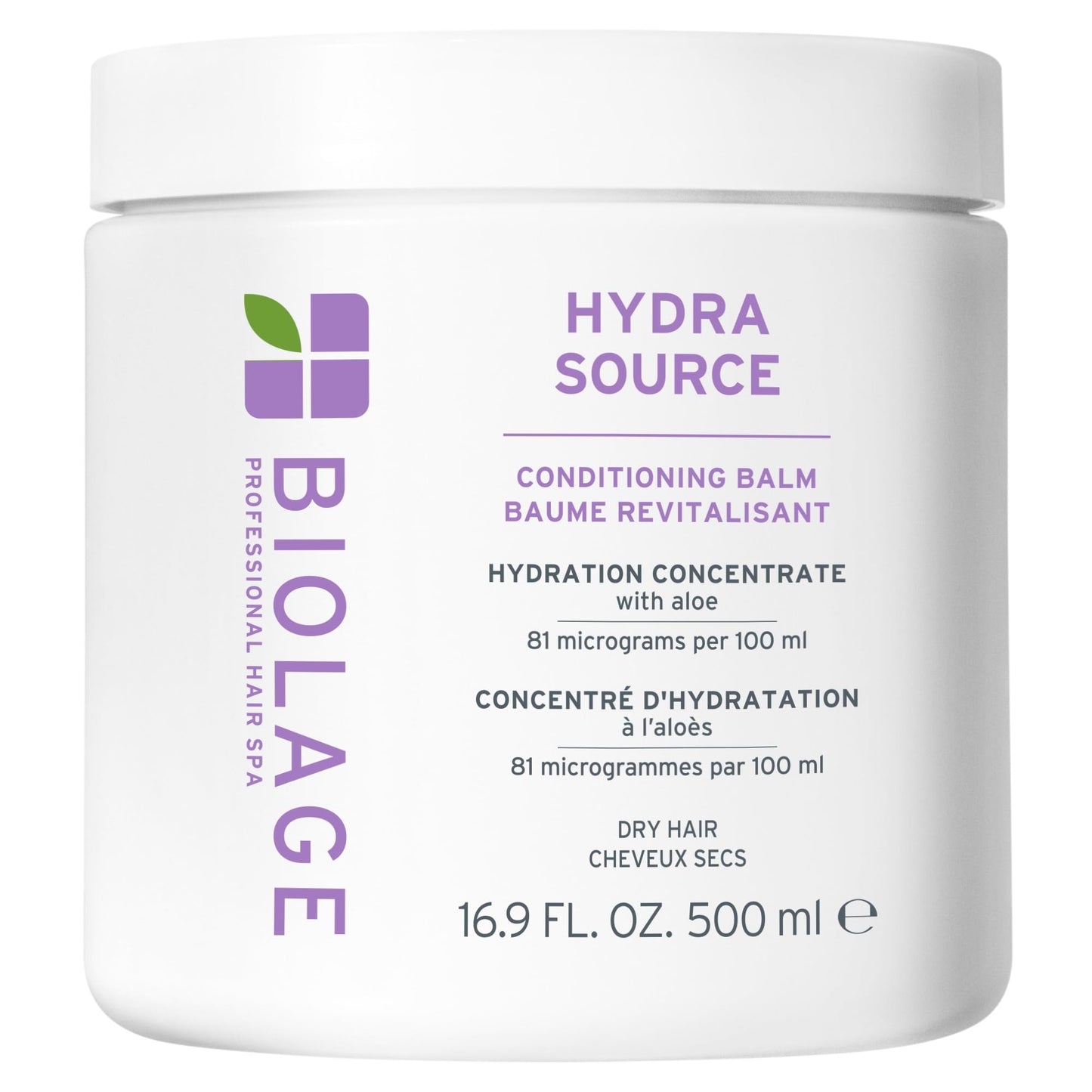 Biolage Hydra Source Conditioning Balm - Moisturizes, Detangles & Adds Softness, For Dry Hair, Infused with Fermented Aloe & Micro-Filtered Hyaluronic