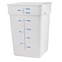 Winco Square Storage Container, 22-Quart, White, Medium