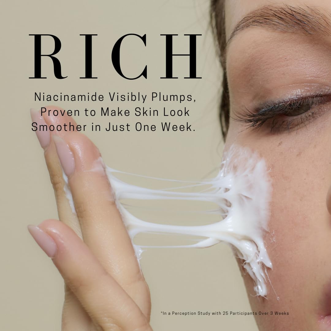SAINT JANE - Rich Rescue Phyto Mucin Cream | Plumping, Smoothing, Firming, Hydrating | Niacinamide, Lotus Flower, Yam Root, Hyaluronic Acid | Luxe