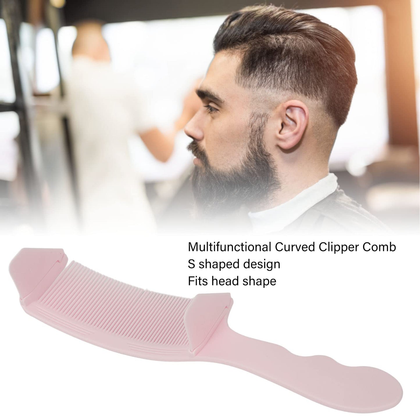 Professional Barber Clipper Comb Curved Flat Top S Shape Hairdressing Tool for Men Women Haircut Styling with 3 Removable Guide Comb Attachments Beauty and Personal Care goodstumbler