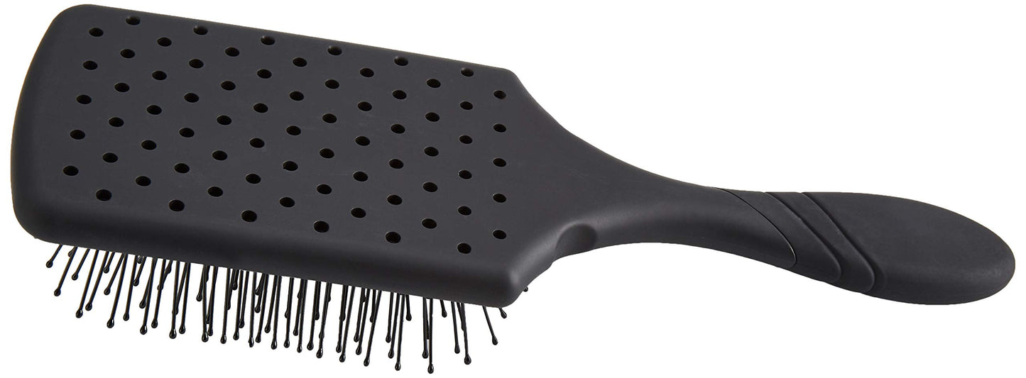 Wet Brush Paddle Detangler Hair Brush Black with Soft Bristles, Perfect Hair Brush for Men, Women and Kids, Detangler for All Hair Types - Blackout