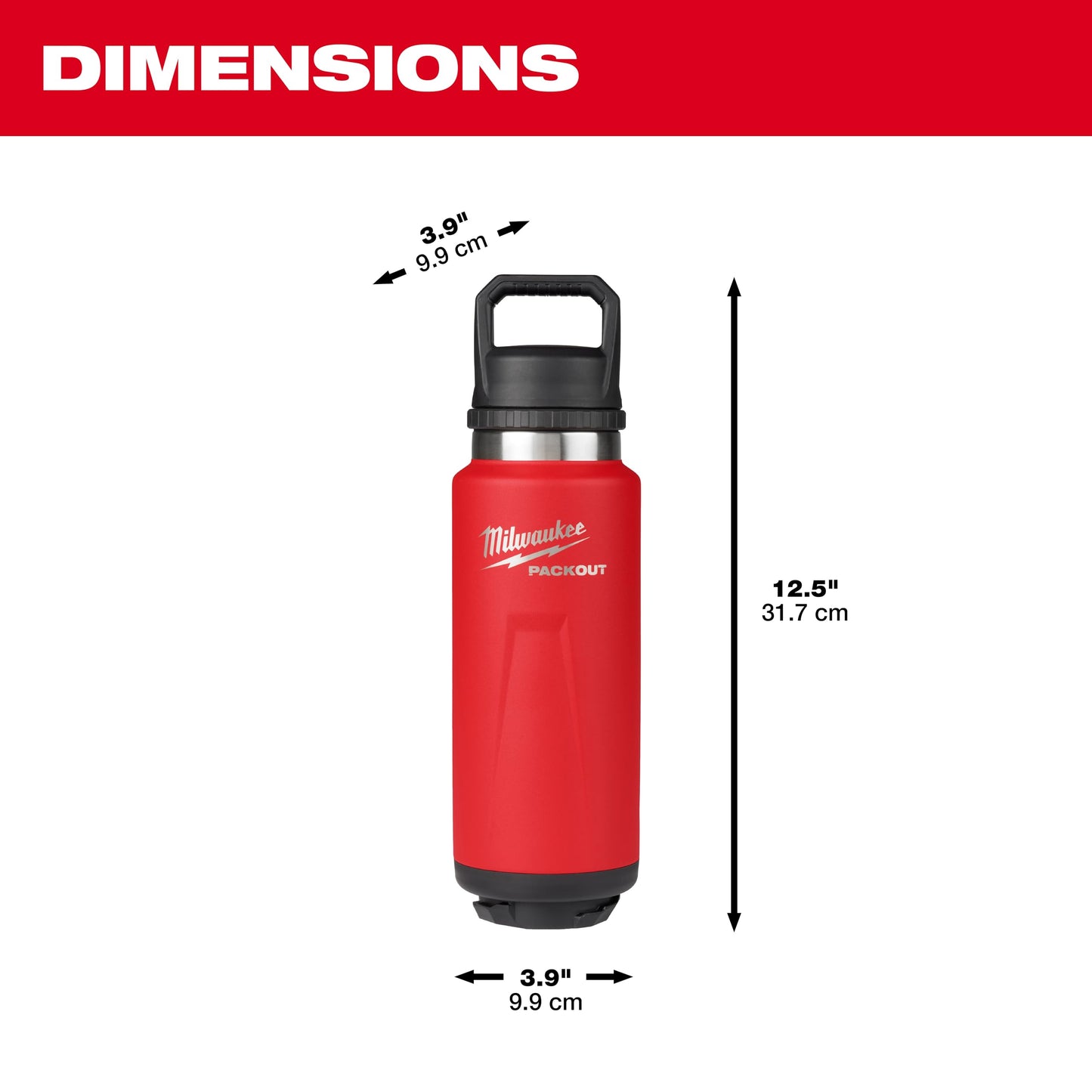Milwaukee Electric - PACKOUTTRADE 36OZ Insulated Bottle with Chug LID