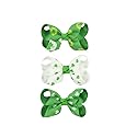 St. Patrick Baby Hairpin Girls Hair Clips Bows Alligator Clips Hair Barrettes JHSP16 (3 Pcs-I)