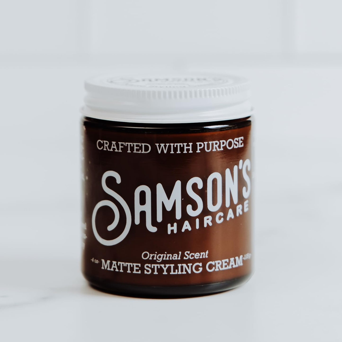 SAMSON'S HAIRCARE Matte Styling Cream, Best Matte Finish with Easy Application, Nourishes and holds hair, Ideal for both Men & Women, 4 oz.