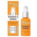LIVAURA Retinol + Vitamin C Face Serum - Anti Aging Facial Serum, Evens Skin Tone, Diminishes Fine Lines and Wrinkles, Sun Damage & Dark Spots
