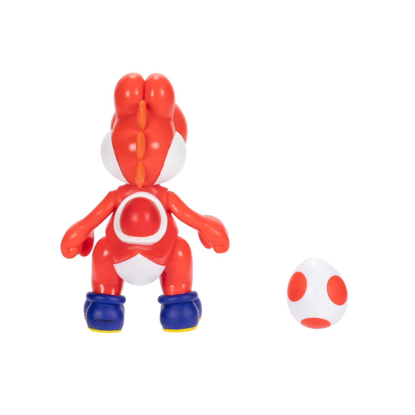 Nintendo Super Mario 4-Inch Red Yoshi Poseable Figure with Red Egg Accessory. Ages 3+ (Officially licensed)