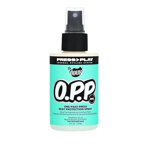 The Doux O.P.P. ONE?PASS PRESS Heat Protection Spray for Hair - Thermal Protector with Jojoba Oil, Aloe & Pineapple - Anti?Frizz Straightening Spray
