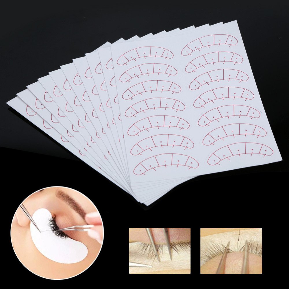 140 Pcs Paper Patches 3D Eyelash Under Eye Pads Patch Lash False Eyelash Extension Paper Patches Eye Tips Sticker Wraps Make Up Tools beauty eyelash