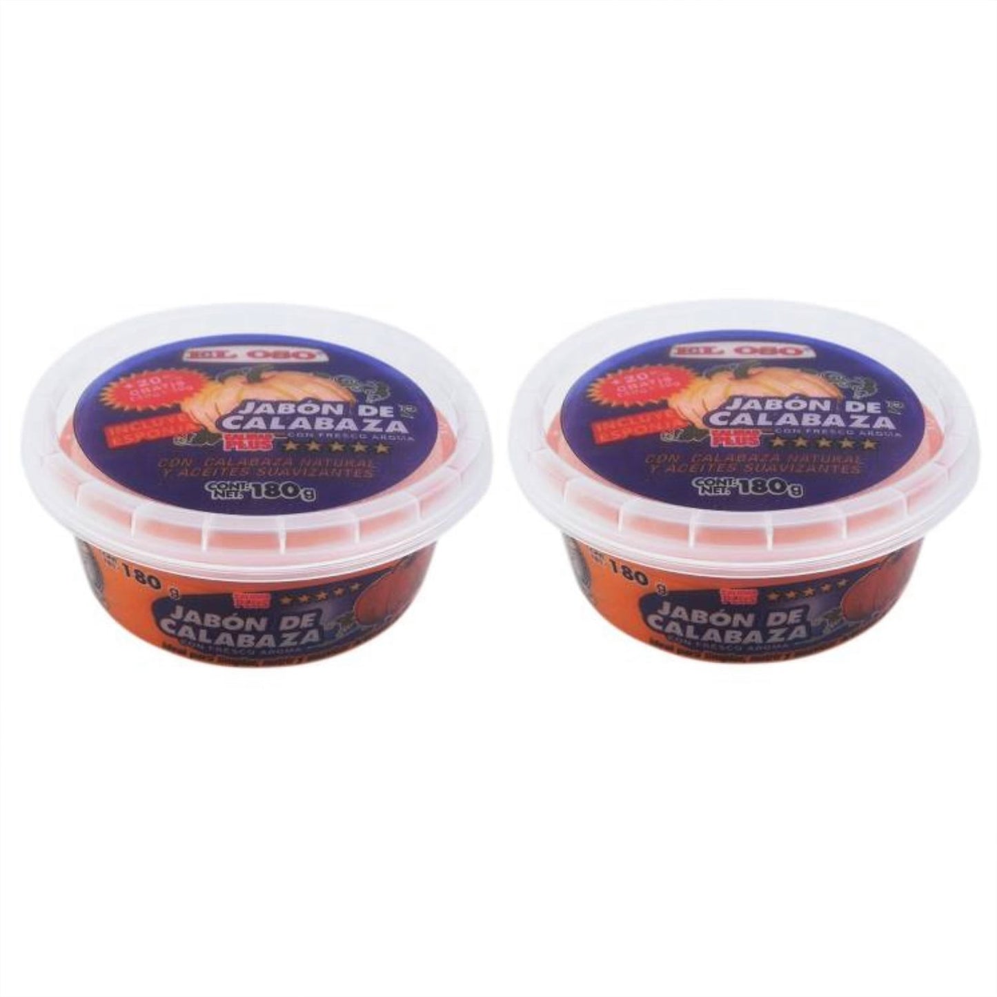 El Oso Saddle Soap Jabon de Calabaza 6.3 Ounces Includes 2 Sponges (Pack of 2)