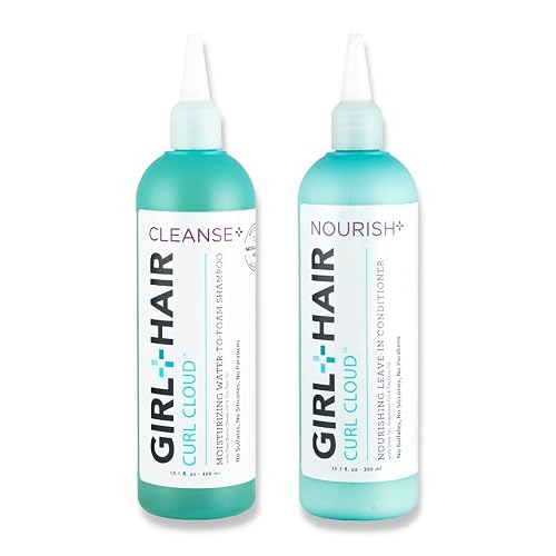 GIRL+HAIR Shampoo and Conditioner Set (2x 10.1 fl.oz./300 ml) - Moisturize and Hydrate Dry Hair and Scalp, Boost Shine, Reduce Itch and Frizz - No