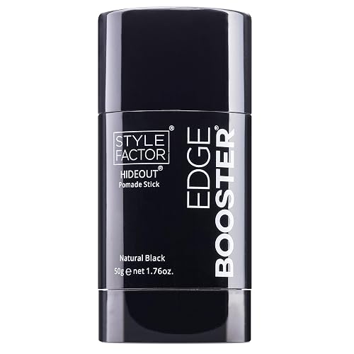 Style Factor EDGE BOOSTER Hideout Hair Pomade Stick | Strong Hold & Edge Concealer for Flyaways, Hair & Roots | Sleek Buns, Ponytails & Color Coverage