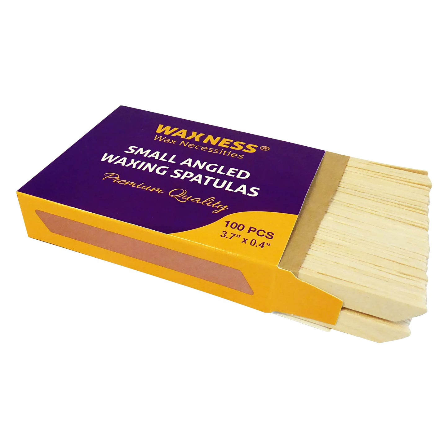 Waxness Small Waxing Wooden Angled Spatula Applicator 100 Pk Beauty and Personal Care Waxness