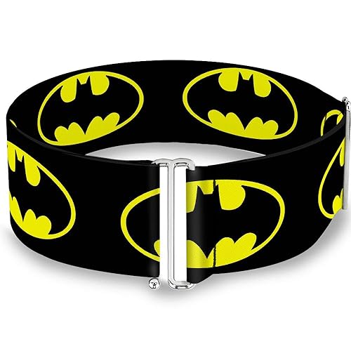 Belt Women's Cinch Batman Shield 2 Black Yellow 23 to 44 Inches